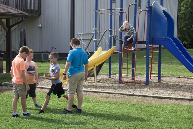 Children playing on playground