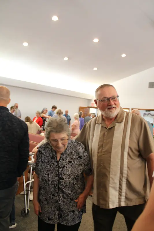 Senior couple at church